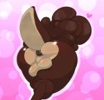 anthro anus backsack balls big_butt biped brown_anus brown_body brown_fur butt fur genitals hair heart_symbol male presenting presenting_hindquarters simple_background solo backsash puff_(softestpuffss) mammal mustelid otter 2017 absurd_res digital_media_(artwork) hi_res