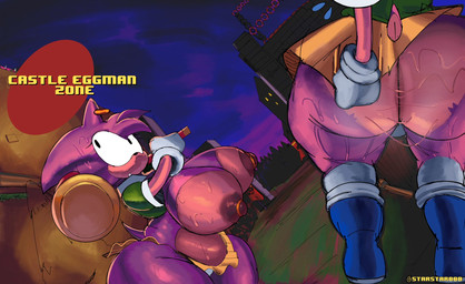 anthro big_breasts big_butt bodily_fluids boots bottomwear breasts brown_nipples butt city clothing clothing_pull ear_piercing ear_ring female footwear gloves hammer handwear huge_breasts huge_butt looking_up night nipples panties piercing pink_body ring_piercing shirt shoes skirt solo sweat sweaty_breasts sweaty_butt tail tan_body tan_skin thick_thighs tools topwear underwear wide_hips starstar000 classic_sonic_(universe) sega sonic_robo_blast_2 sonic_the_hedgehog_(series) amy_rose classic_amy_rose eulipotyphlan hedgehog mammal 2026 hi_res