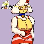 animal_humanoid big_breasts bovid bovid_humanoid breasts caprine caprine_humanoid female hi_res humanoid mammal mammal_humanoid sha_(twf) sheep_humanoid skynotz smug solo the_walten_files