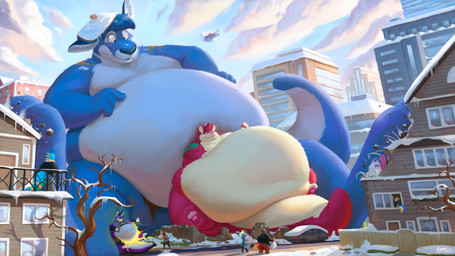 4_fingers aircraft anthro bathing blue_sky car clothing cloud destroyed_building detailed_background duo extreme_size_difference fingers fur helicopter light light_beam macro male male/male multicolored_body multicolored_fur nude obese overweight showering size_difference sky snow taking_picture torn_clothing vehicle kygen izanagiroo_(character) kygen_(kygen) preyfar rooffles roosky_(roosky) teaselbone_(character) asinus canid canine canis donkey equid equine hyena kangaroo macropod mammal marsupial wolf 16:9 absurd_res hi_res widescreen