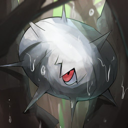 ambiguous_feral ambiguous_gender branch chrysalis day feral forest light looking_at_viewer outside plant pupils raining red_eyes solo spikes tree water white_body white_spikes spicyichizo nintendo pokemon arthropod generation_3_pokemon insect pokemon_(species) silcoon 1:1 2026 absurd_res hi_res lighting shaded