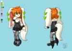 2017 anthro basset_hound canid canine canis domestic_dog female freedom_planet fur galaxytrail hair hunting_dog mammal milla_basset omegazuel orange_hair pasties scent_hound solo white_body white_fur