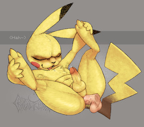 anal anal_penetration anthro anus armpit_hair balls belly bodily_fluids body_hair chest_tuft digitigrade disembodied_penis duo erection eyes_closed genital_fluids genitals humanoid_genitalia humanoid_penis logo lying male male/male moan offscreen_male on_back open_mouth paws penetration penile penile_penetration penis penis_in_ass precum presenting pubes sex simple_background spread_legs spreading tail tuft cryptidfelinoid nintendo pokemon generation_1_pokemon human mammal pikachu pokemon_(species)