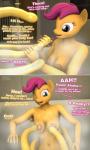 aged_up anthro anthrofied areola consentacles dialogue female nipple_fetish nipple_play nipples nude penile sex solo tentacle_grab tentacle_handjob tentacles text moorsheadfalling friendship_is_magic hasbro my_little_pony scootaloo_(mlp) equid mammal tentacle_creature 3d_(artwork) comic digital_media_(artwork) english_text hi_res source_filmmaker_(artwork)