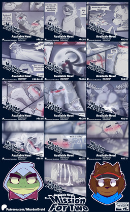 duo male male/male mission_for_two profanity solo text murderdroid_(artist) captain_laserhawk:_a_blood_dragon_remix patreon bullfrog_(captain_laserhawk) amphibian amphibian_humanoid animal_humanoid canid canine frog frog_humanoid humanoid mammal comic english_text hi_res url