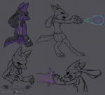 anthro attack black_body black_eyes black_fur blue_body blue_fur digitigrade energy_ball energy_beam fangs fur male open_mouth pawpads paws simple_background solo spikes tail teeth vibrantechoes nintendo pokemon canid canine generation_4_pokemon lucario mammal pokemon_(species) 2014 hatching_(art) shaded signature