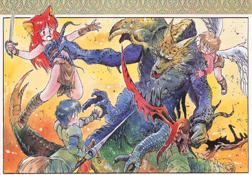 claws female group hair knight lance male melee_weapon orange_hair polearm scales sword warrior weapon wings tsuzuki_kazuhiko european_mythology greek_mythology mythology angel centaur equid equid_taur felid feline humanoid_taur mammal mammal_taur monster scalie taur hi_res