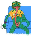 3_fingers anthro autofellatio baseball_cap bodily_fluids bottomless bottomless_male clothed clothing clothing_lift drooling drugs fellatio fingers foreskin foreskin_play furniture genitals green_body green_skin hat headgear headwear joint_in_hand leaf leaf_hair long_tongue male marijuana markings masturbation navel no_shading oral oral_masturbation orange_clothing orange_shirt orange_topwear penile penile_masturbation penis plant plant_hair pseudo_hair purple_wristband saliva saliva_on_penis saliva_on_tongue scale_markings scales sex shirt shirt_lift simple_background smoke smoking smoking_marijuana sofa solo tail text text_on_clothing text_on_shirt text_on_topwear tongue tongue_around_balls tongue_around_penis tongue_in_foreskin tongue_out tongue_out_fellatio topwear white_background yellow_clothing yellow_eyes yellow_shirt yellow_topwear broto_faggins epic_games fortnite ziggy_(fortnite) chameleon lizard reptile scalie digital_media_(artwork) flipaclip_(artwork)