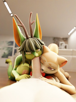 ball_lick balls big_breasts breast_squish breasts fellatio female first_person_view genitals group horn licking looking_at_viewer male male/female oral penile penis penis_lick sex squish tongue trio mereo valorlynz_(modeler) natsu_(natsu_o3o) shiba_(shibashibs) canid canine canis deer domestic_dog mammal shiba_inu spitz 3:4 3d_(artwork) blender_(artwork) blender_cycles_(artwork) blender_eevee_(artwork) digital_media_(artwork) hi_res
