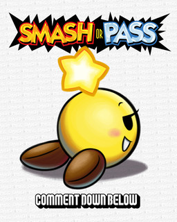 armless blush brown_clothing brown_footwear clothing eyelashes female footwear grin looking_at_viewer looking_back lying monotone_body on_front shadow simple_background smile solo star text text_background white_background yellow_body yellow_skin downrightshoddy mario_and_luigi_(series) mario_bros nintendo starlow star_sprite waddling_head 4:5 absurd_res digital_drawing_(artwork) digital_media_(artwork) english_text hi_res