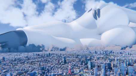 anthro big_butt butt city city_crushing city_destruction cityscape cloud destruction extreme_size_difference giga hand_on_butt hooves huge_butt hyper hyper_butt leg_focus lying macro macro_anthro macro_focus macro_male male nude nude_anthro nude_macro on_side rear_view size_difference solo thick_thighs white_body bloomthefurry alaska_(bloomthefox) deer mammal 16:9 hi_res widescreen