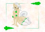 anthro breasts card card_template clothing eyewear female glasses grey_hair hair holidays legwear looking_at_viewer simple_background solo furrytan friendship_is_magic hasbro my_little_pony st._patrick's_day mayor_mare_(mlp) equid equine horse mammal pony