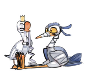 avian_feet bandage beak blue_body blue_feathers crown duo eyes_closed feathered_wings feathers feral head_feathers headgear helping male simple_background size_difference tail tail_feathers white_background white_body white_feathers wings wounded yellow_sclera jc7uhuneuoq7bnv disney hoppers_(disney) pixar bird_king_(hoppers) conner_(hoppers) anatid anseriform anserine avian bird goose great_heron heron pelecaniform