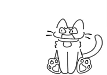 ambiguous_gender anthro bodily_fluids collar collar_tag crying duo fur pawpads shocked tail tears tuft whiskers mushycupcake domestic_cat felid feline felis mammal animated digital_media_(artwork) monochrome short_playtime sound video