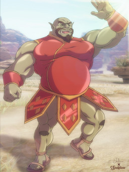 clothed clothing humanoid_pointy_ears male muscular muscular_humanoid muscular_male nipples_visible_through_clothing pointy_ears red_clothing solo funeral-paws humanoid orc 3:4 hi_res