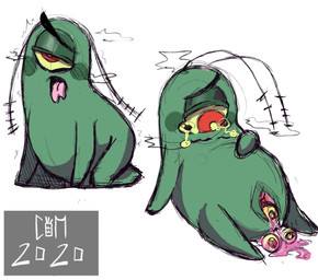 andromorph anthro birth blush bodily_fluids crying cursed egg genitals grotesque intersex not_furry oviposition pregnant pregnant_intersex solo tears thanks_i_hate_it vulva what what_has_science_done where_is_your_god_now why stasstalin nickelodeon spongebob_squarepants sheldon_j._plankton marine plankton_(species)