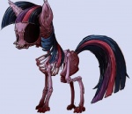 bone female feral fur hair horn multicolored_hair nightmare_fuel purple_body purple_fur purple_hair quadruped skeleton solo tail two_tone_hair sachsen friendship_is_magic hasbro my_little_pony mythology twilight_sparkle_(mlp) equid equine mammal mythological_creature mythological_equine unicorn low_res