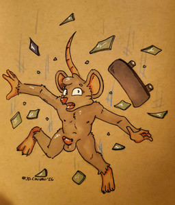 anthro balls falling genitals glass male nude penis skateboard solo vehicle jd_churro mammal mouse murid murine rodent hi_res traditional_media_(artwork)