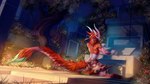 5_fingers 5_toes anthro feet fingers fur horn kneeling red_body red_fur solo tail toes zephra mythology dragon furred_dragon furred_scalie mythological_creature mythological_scalie scalie wingless_dragon 2022 digital_media_(artwork)