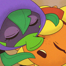 black_eyebrows black_mouth blonde_hair duo eyebrows eyelashes eyes_closed eyeshadow eyewear eyewear_on_head female flower freckled_face freckles goggles goggles_on_head green_body green_hair hair hand_on_another's_face hand_on_face hood kissing leaf leaf_arms leaf_hair makeup not_furry open_mouth orange_face petal_hair petals plant plant_hair pseudo_hair purple_eyeshadow purple_hood purple_mask red_eyewear red_goggles siphon_(anatomy) sleeping teeth text yellow_petals yellow_teeth bruhmynameisdylan electronic_arts plants_vs._zombies plants_vs._zombies_heroes popcap_games green_shadow solar_flare_(pvz) elemental_creature flora_fauna flower_creature peashooter_(pvz) sunflower_(pvz) 1:1 2025 colored digital_drawing_(artwork) digital_media_(artwork) english_text flat_colors hi_res meme