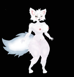 anthro breasts complextree_(style) female female_anthro fur genitals nude nude_anthro nude_female parody solo standing vulva white_body white_fur neonhermit4444 third-party_edit girlkisser absurd_res digital_media_(artwork) full-length_portrait hi_res meme portrait