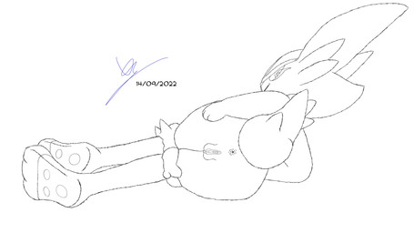 anthro anus butt clitoris feet female fur genitals hand_on_butt long_ears looking_at_viewer looking_back lying nude on_ground pawpads paws presenting presenting_anus presenting_vulva rabbit_ears short_tail smug solo tail toes vulva rukakitsune nintendo pokemon cinderace generation_8_pokemon lagomorph leporid mammal pokemon_(species) 16:9 2022 4k absurd_res dated digital_drawing_(artwork) digital_media_(artwork) hi_res line_art signature sketch widescreen