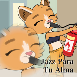 anthro bra clothing eyes_closed female fire_extinguisher firefighter solo sports_bra tail text underwear dm29 jazz_for_your_soul evita_fuegos felid lion mammal pantherine 1:1 2025 meme signature spanish_text translated