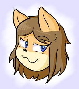 ambiguous_gender anthro blue_eyes brown_hair closed_smile countershade_face countershading eyebrow_through_hair eyebrows eyelashes fur hair half-closed_eyes looking_aside mouth_closed narrowed_eyes smile solo tan_body tan_fur three-quarter_view translucent translucent_hair mr_blue june_(jinu) canid canine canis domestic_dog mammal shiba_inu spitz 2019 absurd_res digital_drawing_(artwork) digital_media_(artwork) english_description headshot_portrait hi_res portrait female_(lore)
