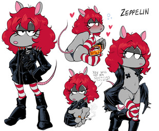 alcohol alternative_fashion anthro beverage blush boots bottle bubble choker cigarette clothed clothing container dialogue drunk drunk_bubble exhibitionism female flashing footwear gesture hair half-closed_eyes hand_gesture hand_in_pocket hands_in_both_pockets heart_symbol holding_bottle holding_cigarette holding_container holding_object jacket jewelry leather leather_clothing leather_jacket leather_topwear legwear looking_aside looking_at_viewer mostly_nude mouthless multiple_poses narrowed_eyes navel necklace nipple_tape pasties pattern_clothing pattern_footwear pattern_legwear pattern_socks pockets pointing pointing_at_viewer pose punk red_hair shoes simple_background sitting socks solo spikes standing stockings striped_clothing striped_footwear striped_socks stripes substance_intoxication talking_to_viewer tape text thigh_highs thong topwear underwear white_background captainjingo zeppelin_(captainjingo) mammal mouse murid murine rodent english_text hi_res