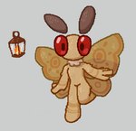 ambiguous_gender antennae_(anatomy) anthro back_wings big_eyes brown_body brown_fur casual_nudity featureless_chest featureless_crotch featureless_feet feet fingers fire fur grey_background lamp looking_at_viewer nude red_eyes ruff simple_background solo walking wide_hips wings sadishguy cc-by-nc creative_commons arthropod insect lepidopteran moth 2025 aliasing binary_drawing cel_shading digital_drawing_(artwork) digital_media_(artwork) low_res shaded