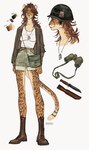 anthro binoculars boots bottomless bottomwear clothed clothing combat_boots female footwear hair jacket jacket_only knife military military_helmet shirt shoes solo tail tank_top topwear topwear_only peachylu epra cheetah felid feline leopard mammal pantherine absurd_res digital_media_(artwork) hi_res model_sheet