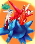 blue_body blue_skin duo eggplant eon_duo female feral flying food fruit ketchup legendary_duo male misleading_thumbnail orange_background plant red_body red_eyes red_skin simple_background suggestive wings yellow_eyes bamia nintendo pokemon generation_3_pokemon latias latios legendary_pokemon pokemon_(species) 4:5 digital_media_(artwork) hi_res