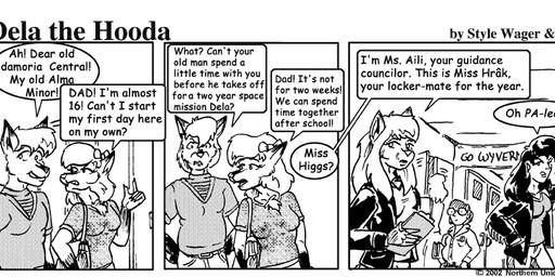 anthro breasts clipboard clothed clothed_female clothed_male clothing dialogue dipstick_ears ear_markings female fur group hair jacket locker male multicolored_ears purse text topwear style_wager dela_the_hooda dela_aldershaw ms._aili ulma_(dela_the_hooda) canid canine domestic_cat felid feline felis fox goblin hooda human humanoid mammal 2002 comic english_text greyscale monochrome daughter_(lore) father_(lore) father_and_child_(lore) father_and_daughter_(lore) parent_(lore) parent_and_child_(lore) parent_and_daughter_(lore)