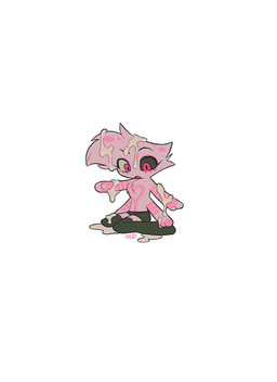 4_arms anthro boots chest_tuft chibi clothing footwear male multi_arm multi_limb shoes simple_background solo suggestive_fluid tuft white_background enaic31 hazbin_hotel hellaverse angel_dust arachnid arthropod demon spider absurd_res hi_res