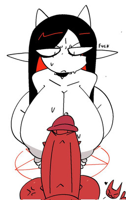2_horns all_fours anthro areola balls big_areola big_balls big_breasts big_nipples big_penis black_hair black_text bodily_fluids breasts collar cross-popping_vein cross-popping_vein_on_balls cutaway expression_cutaway female fingers front_view genital_fluids genitals glans grey_areola grey_nipples hair horn huge_breasts huge_hips huge_penis looking_at_genitalia looking_at_penis magic magic_circle mouth_closed nipples occult_symbol penis pentagram precum profanity red_balls red_glans red_penis simple_background spiked_collar spiked_penis spikes spikes_(anatomy) sweat sweaty_breasts symbol text white_background white_body white_ears white_horn white_sclera wide_hips xarop77 megiddo_(xarop77) bovid caprine demon goat imp mammal 2025 digital_drawing_(artwork) digital_media_(artwork) english_description
