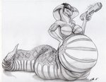 animal_genitalia apode belly big_belly breasts cloaca female genitals gun headgear legless non-mammal_breasts pregnant pregnant_female ranged_weapon serpentine solo tongue tongue_out weapon beuwens-folder x-com draconcopode naga reptile scalie snake viper_(x-com) 2017 greyscale monochrome traditional_media_(artwork)