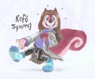 alternative_fashion anthro bottomwear brown_hair clothing coat cross curled_tail ear_tuft footwear goofy_smile goth grey_eyes hair inverted_cross jewelry latex latex_bottomwear latex_clothing latex_pants leather_trenchcoat logo long_hair male metalhead pants pendant simple_background socks solo spiked_clothing spikes surprised sweater tail thick_socks toony topwear trenchcoat tuft turtleneck walking white_background rufe_squirrel mammal rodent sciurid tree_squirrel hi_res traditional_media_(artwork)