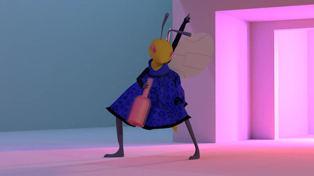 alcohol beverage bottle bottomwear clothing container dancing dress drunk female skirt solo substance_intoxication whiskey wine skeletorskeletonized nintendo pokemon beedrill generation_1_pokemon pokemon_(species) 16:9 3d_(artwork) 3d_animation animated digital_media_(artwork) short_playtime sound video widescreen