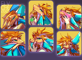 bite biting_own_tail blonde_hair blowing_bubbles blue_eyes blush bodily_fluids claws cunnilingus_gesture finger_claws gesture hair looking_at_viewer playful scales self_bite steamy_breath sticker_pack suggestive suggestive_gesture sweat tail tail_bite tail_in_mouth tongue tongue_out ventral_scales conditional_dnp elvche capcom monster_hunter mythology uno uno_reverse_card aquatic dragon fish hybrid leviathan_(mh) mizutsune mythological_creature mythological_scalie scalie shark 2025 digital_media_(artwork)