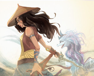 armband asian_clothing asian_conical_hat blue_body blue_fur blue_horn blue_skin brown_hair clothed clothed_female clothed_human clothed_humanoid clothing duo female feral fur hair hat headgear headwear holding_melee_weapon holding_object holding_sword holding_weapon horn melee_weapon multicolored_body multicolored_fur multicolored_hair multicolored_skin open_mouth red_clothing red_topwear red_vest sword teeth tongue topwear two_tone_body two_tone_fur two_tone_hair two_tone_skin vest weapon wristband yellow_clothing tenebscuro disney mythology raya_and_the_last_dragon raya_(ratld) sisu_(ratld) aquatic aquatic_dragon dragon eastern_dragon furred_dragon furred_scalie human humanoid mammal mythological_creature mythological_scalie scalie