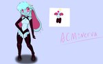 anthro blue_body blue_fur blue_hair breasts clothing exposed_breasts female footwear front_view fur hair legwear looking_at_viewer markings moon_(marking) pink_eyes socks solo standing stockings acminerva milyreon_minerva(acminerva) lagomorph mammal 16:10 hi_res signature widescreen