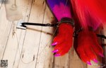 ambiguous_gender anthro bdsm claws fur hair nude pink_body pink_fur self_bdsm solo tail text toe_claws warm_lighting daytia c4d vrchat novabeast 3d_(artwork) cinema_4d_(artwork) digital_media_(artwork) hi_res url male_(lore)