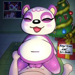:3 anthro anthro_penetrated bangs being_watched belly big_belly black_nose bodily_fluids bottomless cameo candy candy_cane carrying_another christmas_decorations christmas_ornament christmas_present christmas_tree clitoris clothed clothing cowgirl_position dessert female first_person_view food from_front_position fur genital_fluids genitals gift group happy heart_symbol holidays human_on_anthro human_penetrating human_penetrating_anthro inside interspecies looking_at_another looking_pleasured makeup male male/female male_pov night nude on_bottom on_ground on_top ornament penetration penile penile_penetration penis penis_in_vagina piggyback pink_body pink_fur plant self_insert sex shirt shirt_only slightly_chubby slightly_chubby_female solo_focus sweat sweatdrop text topwear topwear_only tree vaginal vaginal_fluids vaginal_penetration voyeur vulva window simski animal_crossing christmas nintendo pecan_(animal_crossing) pinky_(animal_crossing) villager_(animal_crossing) bear giant_panda human mammal 2d_animation animated english_text frame_by_frame loop short_playtime webm