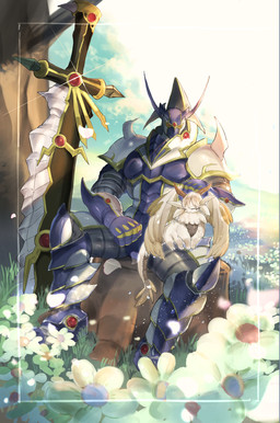 ambiguous_gender armor digitigrade duo eyes_closed feathered_wings feathers feral flower fur horn male melee_weapon plant quadruped size_difference sword tail tree weapon white_body white_fur wings passionpit777 mythology yu-gi-oh! buster_blader buster_whelp_of_the_destruction_swordsman dragon duel_monster furred_dragon furred_scalie human mammal mythological_creature mythological_scalie scalie hi_res