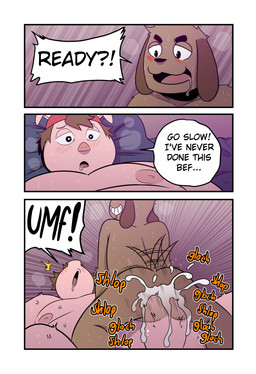 anthro anthro_on_anthro anthro_penetrated anthro_penetrating anthro_penetrating_anthro asking_if_ready backwards_baseball_cap backwards_hat baseball_cap big_penis blush bodily_fluids brown_body brown_fur brown_hair clothing cowgirl_position cum cum_from_ass cum_in_ass cum_inside cum_on_penis dialogue drooling duo from_front_position fur genital_fluids genitals grin hair half-closed_eyes hat hat_only headgear headgear_only headwear headwear_only long_ears male male/male male_penetrated male_penetrating male_penetrating_male moan moobs mostly_nude narrowed_eyes nipples nude on_bottom on_top open_mouth penetration penis pink_body power_bottom red_clothing red_hat red_headwear saliva sex smile sound_effects speech_bubble sweat tail tail_motion tailwag text three_frame_image t0l0k octavio_(t0l0k) roy_(t0l0k) canid canine canis domestic_dog domestic_pig mammal suid suine sus_(pig) comic english_text hi_res multiple_scenes
