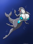 anthro bikini breasts bubble clothing female solo swimwear two-piece_swimsuit underwater water wolfdan86 cetacean dolphin mammal marine toothed_whale 3:4 hi_res