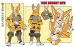 2021 5_toes abs absurd_res anthro armor barefoot canid canine canis ceehaz clothing dog_knight_rpg domestic_dog feet female gauntlets gloves handwear herding_dog hi_res mammal model_sheet muscular muscular_anthro muscular_female nix_(ceehaz) pastoral_dog paws solo stirrup_legwear toes welsh_corgi