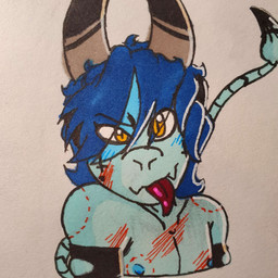 armwear bite_mark cheeky_panties clothing cross elbow_gloves eyebrows femboy flesh_fang gloves handwear horn inverted_cross looking_at_viewer male not_furry raised_eyebrow scratches solo spade_tail tail tongue tongue_out torn_clothing justsomeidiotonline alti_(justsomeidiotonline) demon demon_humanoid humanoid hybrid imp 1:1 absurd_res hi_res