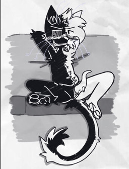 anthro blush cocky erection femboy genitals male pawpads penetration penile_spines penis solo spread_legs spreading tentacle_penetration tentacles pyr0tonic remmie_(pyr0tonic) domestic_cat eldritch_abomination felid feline felis mammal void_monster