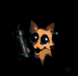 big_eyes black_background bomb ear_piercing explosives feral holding_bomb male piercing pipe_bomb simple_background solo machitoons garn47 car_(garn47) domestic_cat felid feline felis mammal